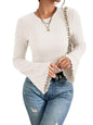 MOLERANI Womens Long Bell Sleeve T-Shirts Top Fall Pullover for Women - Lightweight,Knit,Crewneck,Going Out,Fall Fashion 2025