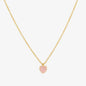 Heart rose quartz necklace